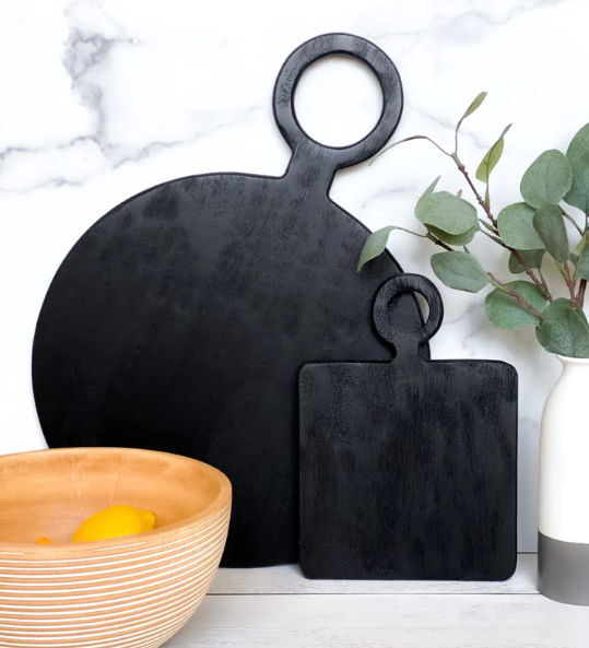 Black Wood Cutting Board Collection