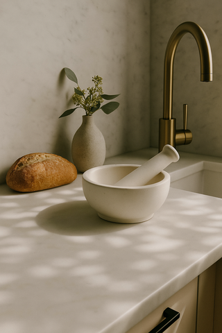 Stoneware Mortar & Pestle, Set of 2