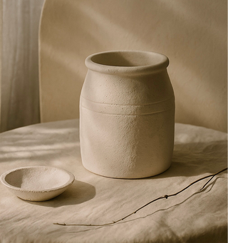 Janelle White Terracotta Vase