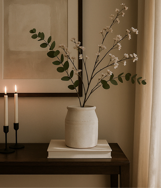 Janelle White Terracotta Vase