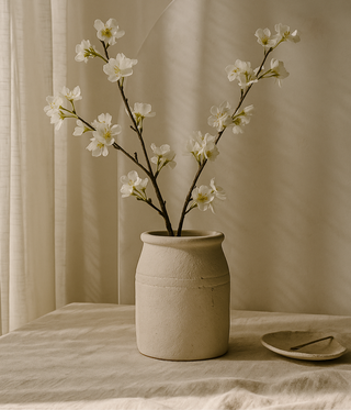Janelle White Terracotta Vase