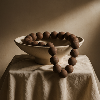 Sedona Cement Beaded Garland, Distressed Brown