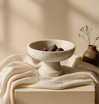 Elysian Marble Footed Bowl