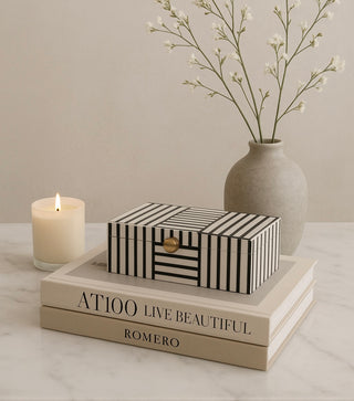 Viona Black + White Decorative Box