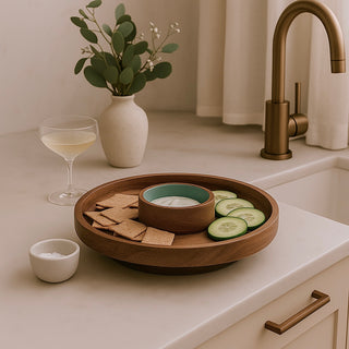 Kya Chip + Dip Wood Lazy Susan