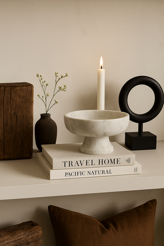 Elysian Marble Footed Bowl