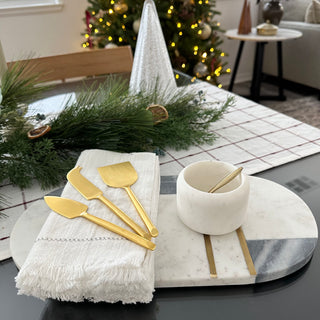 Matte Gold Cheese Servers, Set of 3