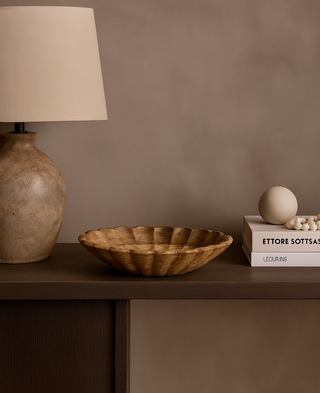 Leighton Wood Scalloped Bowl