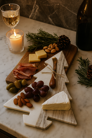 Marble Christmas Tree Board, Two-toned