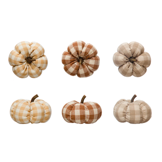Mini Fabric Pumpkins, Set of 6