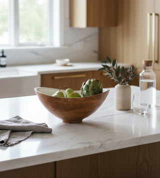 Palmer Wood + White Bowl