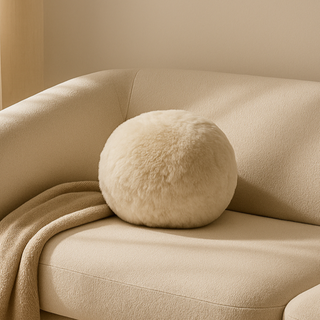 Solene Sheepskin Sphere Pillow