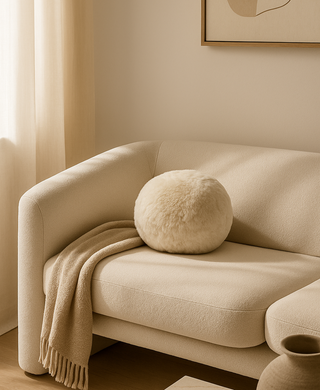 Solene Sheepskin Sphere Pillow