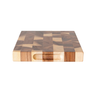 Suar Wood End Grain Butcher Block, with handles