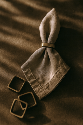 Velda Brass Napkin Rings, Set of 4