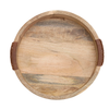 Burton Wood Tray with Leather Handles