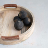 Burton Wood Tray with Leather Handles