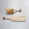 Burton Wood Board with Leather Handles, Tall