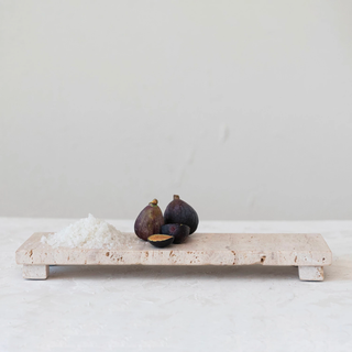 Cojio Footed Travertine Tray