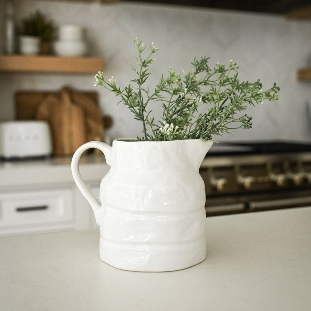 Farmhouse Stoneware Pitcher - Pepper + Vetiver display picture 1