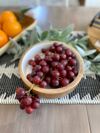 Hayes Wood + White Nesting Bowls, Set of 2