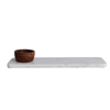 White Marble Serving Board + Wood Bowl