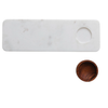 White Marble Serving Board + Wood Bowl