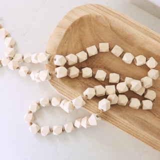 Geometric Wood Beaded Garland