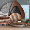Wood Trivet with Hand-Carved Design