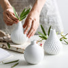 White Teardrop Vases