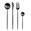 Lina Matte Black Flatware, 4-16 piece sets