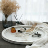 Olive Distressed White Oversized Oval Tray