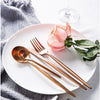 Lina Rose Gold Flatware, 4-16 piece sets