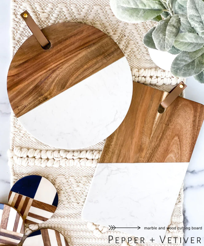 Marble and Wood Cutting Boards | Pepper + Vetiver