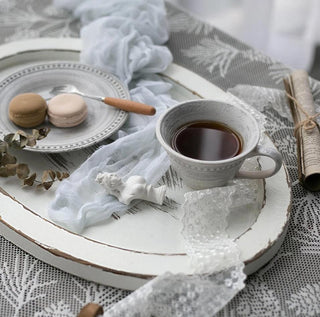 Distressed White Tray Wood Collection, Olive