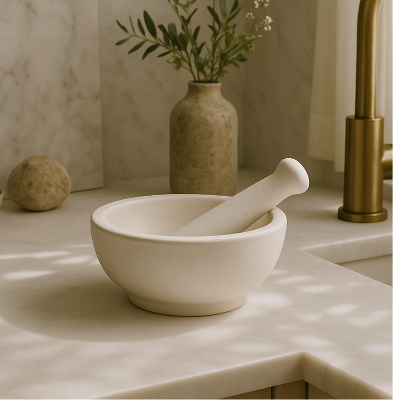 Stoneware Mortar & Pestle, Set of 2
