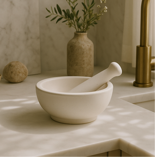 Stoneware Mortar & Pestle, Set of 2