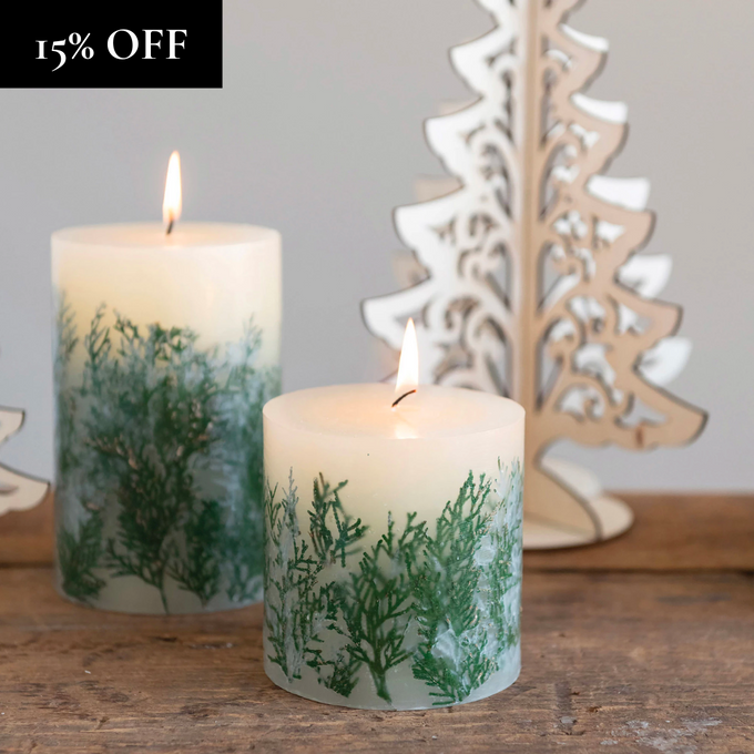 Fir Scented Pillar Candle