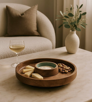 Kya Chip + Dip Wood Lazy Susan