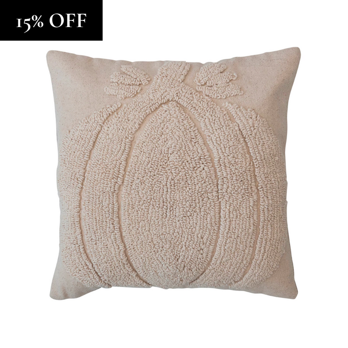 Tufted Pumpkin Pillow, 18"