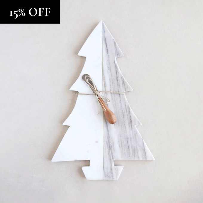 Marble Christmas Tree Board, Two-toned