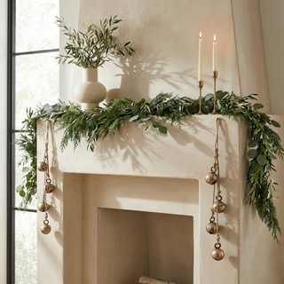 Antique Brass Hanging Bells on Jute Rope