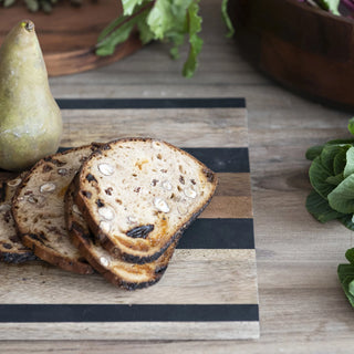 Carver Wood + Black Striped Board
