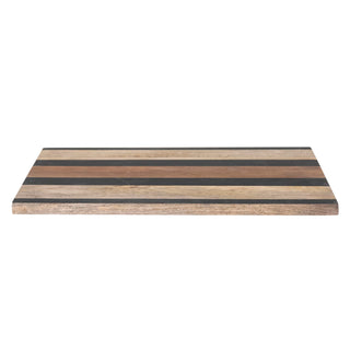 Carver Wood + Black Striped Board