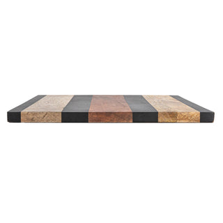 Carver Wood + Black Striped Board