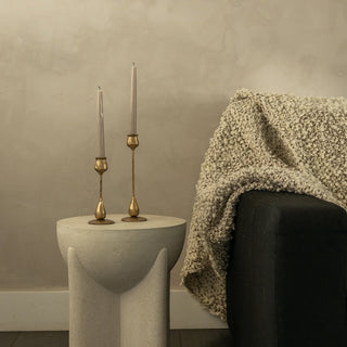 Cora Brass Taper Candle Holders, Set of 2