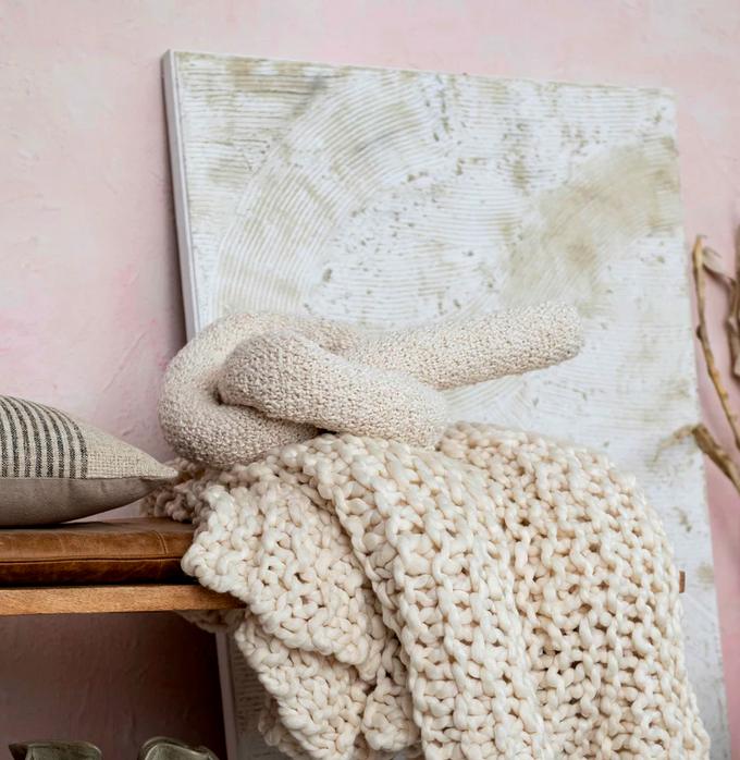 Cotton Bouclé Knot Pillow