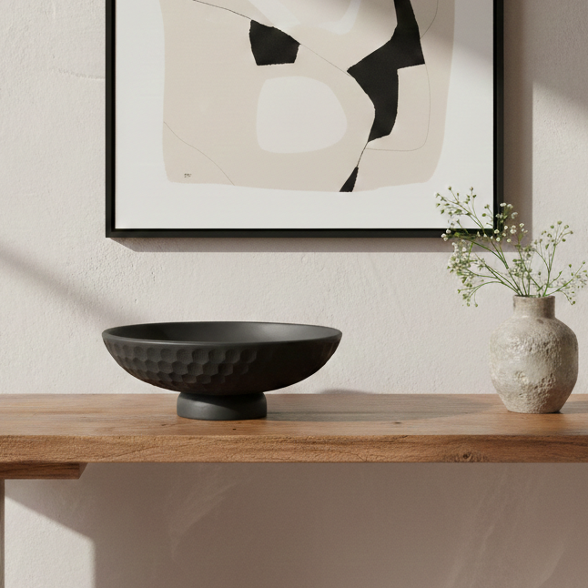 Pepper + Vetiver Evette Footed Bowl - Thumbnail 5