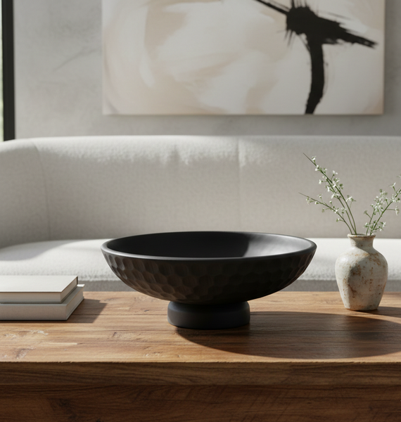 Black Footed Bowl | Pepper + Vetiver