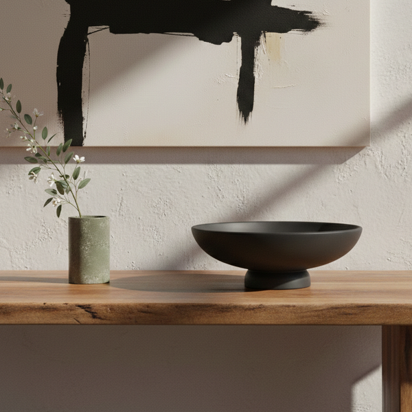 Black Footed Bowl | Pepper + Vetiver
